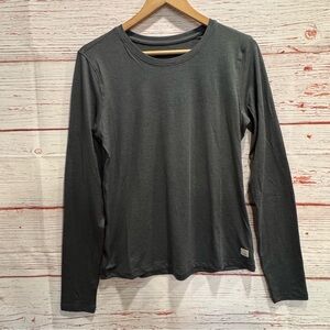 Vuori Long Sleeve Lux Crew Tee in Charcoal Heather Sz M